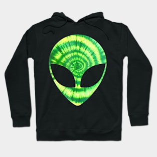 Alien Head Tie Dye Glow Trippy Party Hoodie